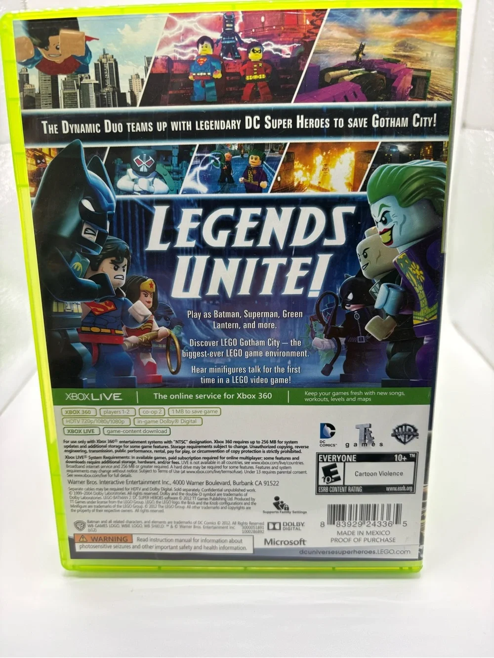LEGO Batman 2 DC Super Heroes Platinum Hits Xbox 360 Complete